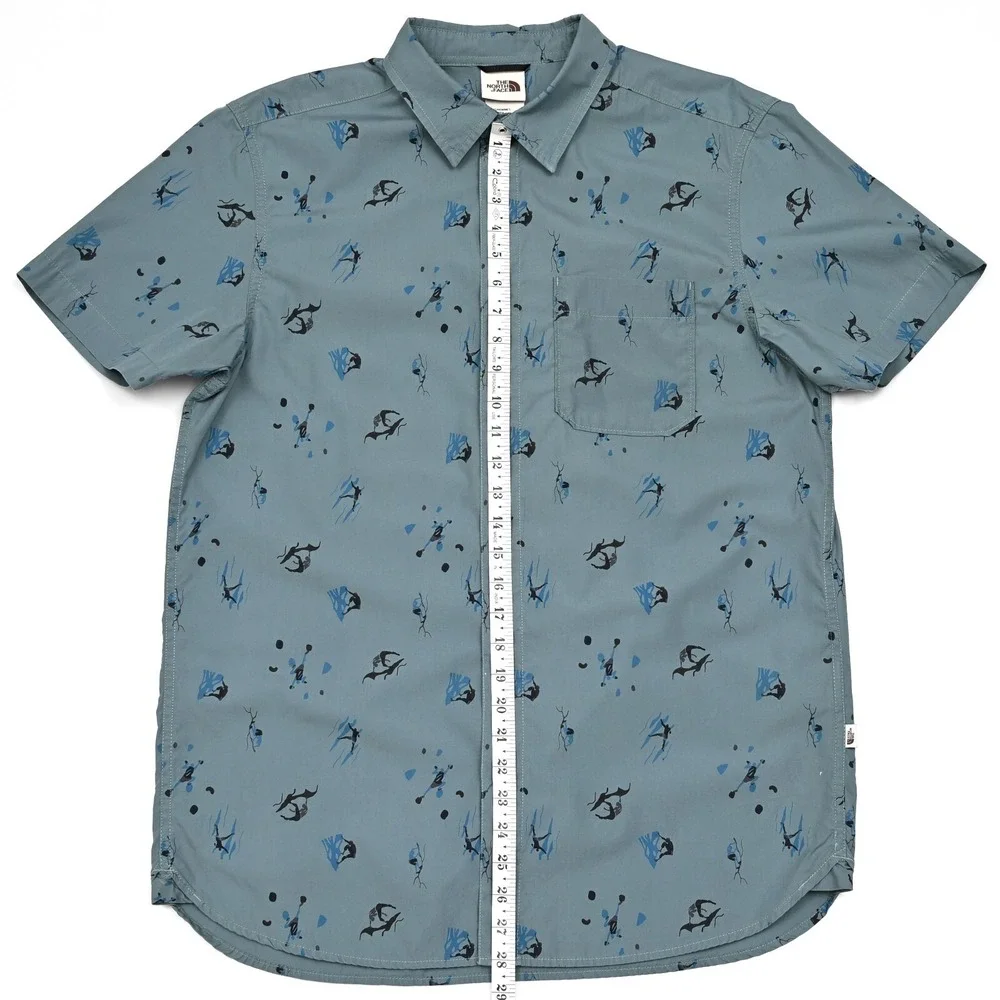 The North Face Baytrail‎ Short Sleeve Button Up Men's Large Climbers AOP Print